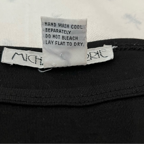 Vintage Michael Carrie Black Cutout Shoulder Blouse with Crystal Details-Medium - Picture 14 of 14